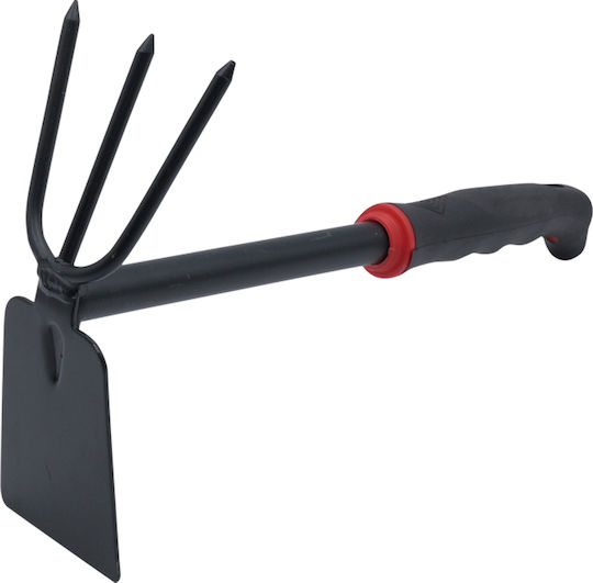 Uncle George Cultivator with Three Prongs Hand with Pole 28cm and Plastic Handle