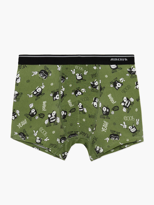 Minerva Emoticon Set of Kids' Boxers Black-hawk 2pcs