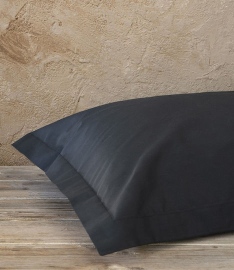 Nima Cearșaf Super dublu cu Elastic 165x205+35cm. Superior Negru