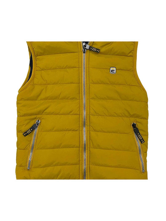 Ustyle Kinderjacke Ärmellos Beidseitig mit Futter & Kapuze Yellow