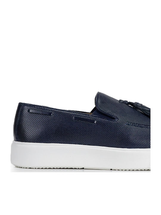 Men's Leather Moccasins Blue