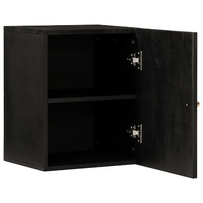 vidaXL Ξύλο Badezimmerschrank B38xT33xH48cm Schwarz