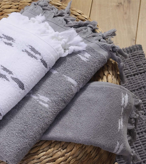 Nef-Nef Homeware Facecloth Garnet 50x90cm Garnet White Weight 500gr/m²