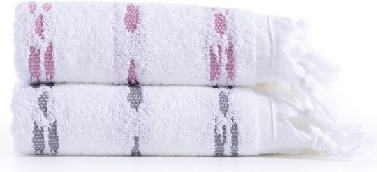 Nef-Nef Homeware Facecloth Garnet 50x90cm Garnet White Weight 500gr/m²