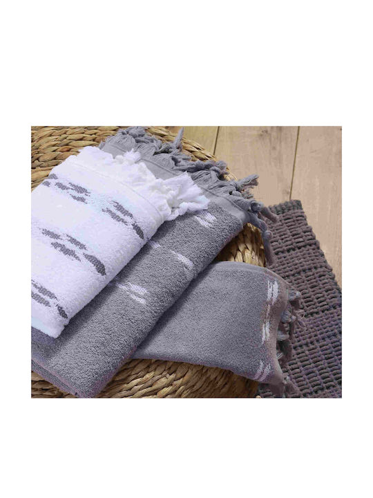 Nef-Nef Homeware Facecloth Garnet 50x90cm Garnet White Weight 500gr/m²