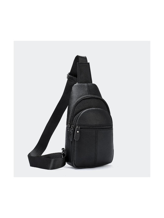 Reidel Piele Geantă pentru bărbați Umăr / Crossbody Neagră