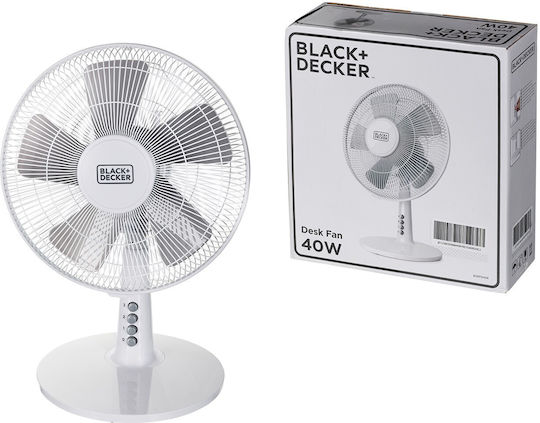 Black & Decker Black & Decker Tabletop Fan 40W 40cm Diameter White