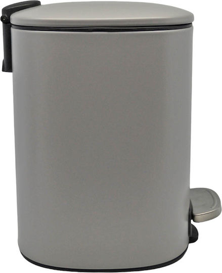Ankor Inox Καλαθάκι Μπάνιου Soft Close 5lt Γκρι Ankor Inox Καλαθάκι Μπάνιου Soft Close 5lt Γκρι