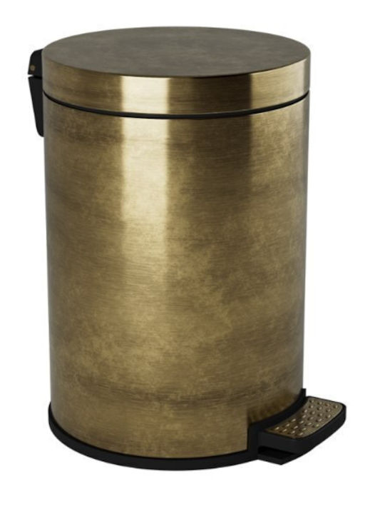 Verdi Metallic Toilet Bin 5lt Bronze