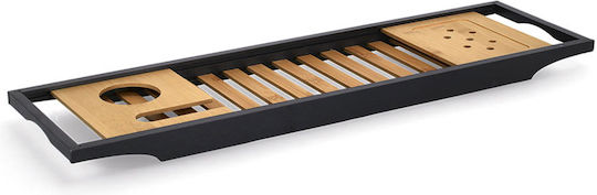 Zeller An der Wand montiert Badezimmerregal Bamboo 70x20x3.5cm Schwarz