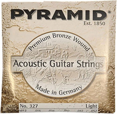 Pyramid Πλήρες Σετ Phosphor Bronze Χορδών για Ακουστική Κιθάρα Western Light 12-52