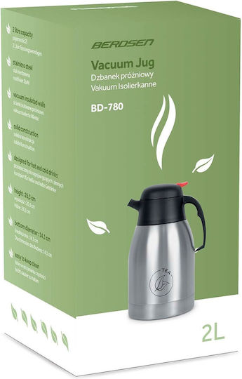 Berdsen Τσαγιέρα Ανοξείδωτη Γκρι 2000ml