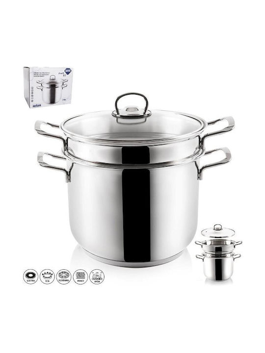 Orion Anett Tiefrostfreier Edelstahl Kochtopf Dampfgaren 6lt / 22cm