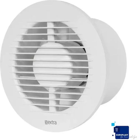 Europlast Wall-mounted Ventilator Bathroom 125mm White