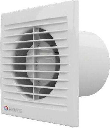 Vents 125 Επιτοίχιος Εξαεριστήρας Μπάνιου 125mm Λευκός