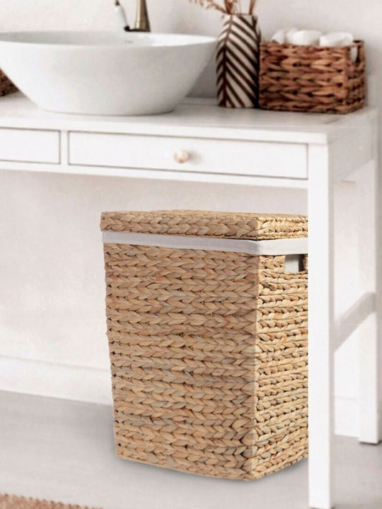 Nef-Nef Homeware Romano Wäschekorb Korbweide mit Deckel 40x30x50cm Braune