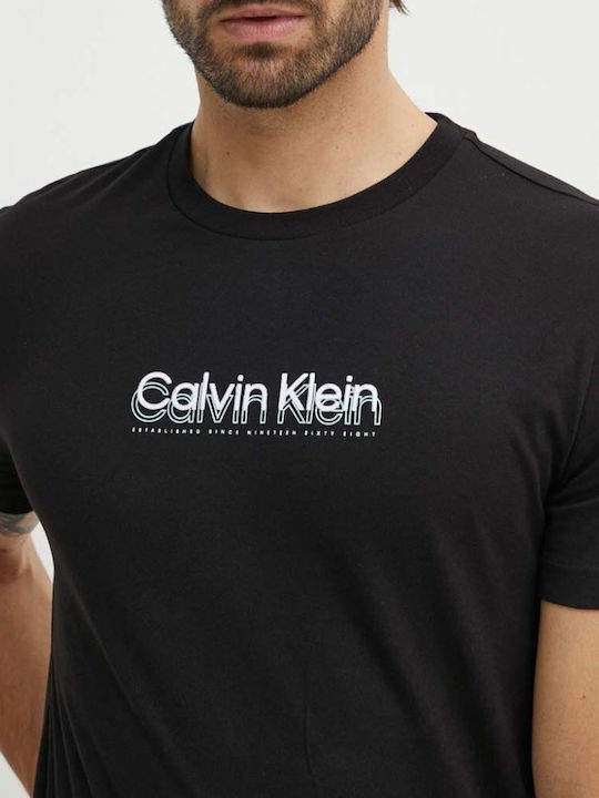 Calvin Klein Herren T-Shirt Kurzarm Schwarz