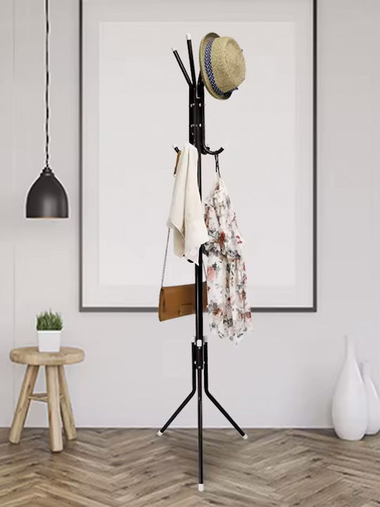 Keskor Metallic Coat Rack Black 164cm