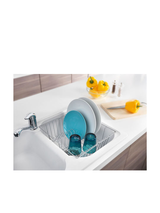 Metaltex Στραγγιστήρι Γούρνας Μεταλλικό Γκρι 34x24x14cm