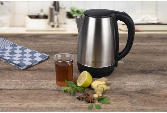 Alpina Appliances Βραστήρας 1.7lt 2200W Ασημί