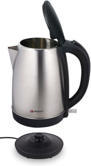 Alpina Appliances Βραστήρας 1.7lt 2200W Ασημί