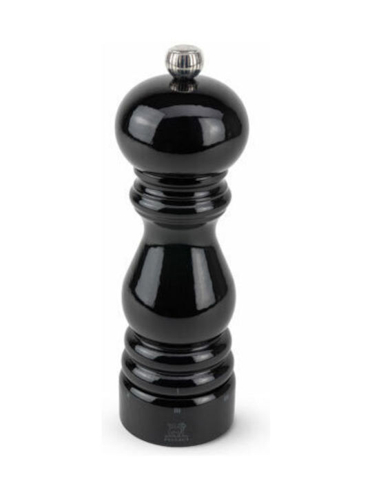 Peugeot Paris Manual Wooden Pepper Mill 18cm Beech Wood Black Lackered