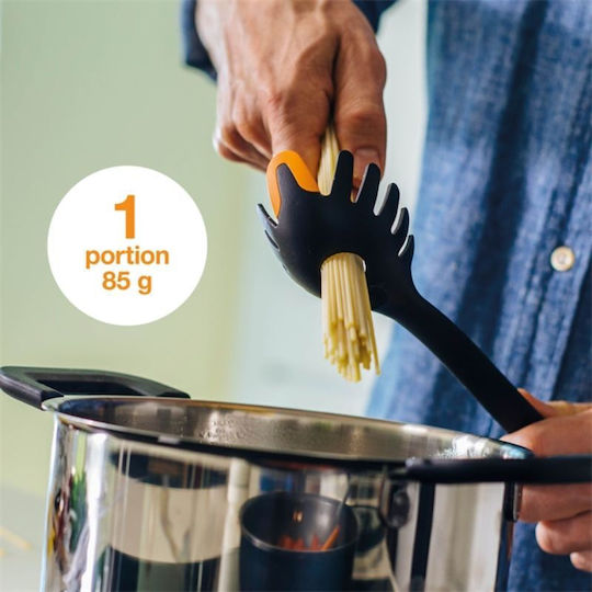 Fiskars Deep Pasta Spoon Colander Plastic Black