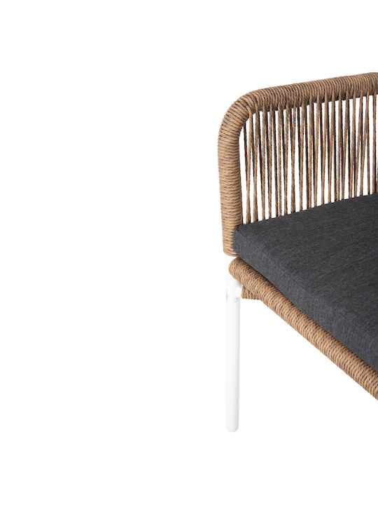 Baffin Διθέσιος Καναπές Εξωτερικού Χώρου Rattan με Μαξιλάρια 129x70x77cm