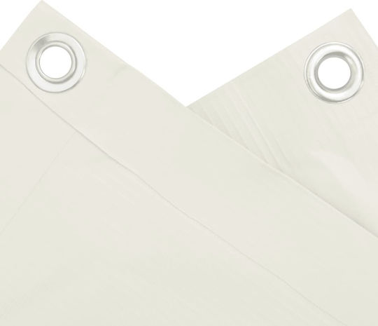 vidaXL Umbrela Sail Alb pe Rulou cu acoperire PVC 1.2x4m