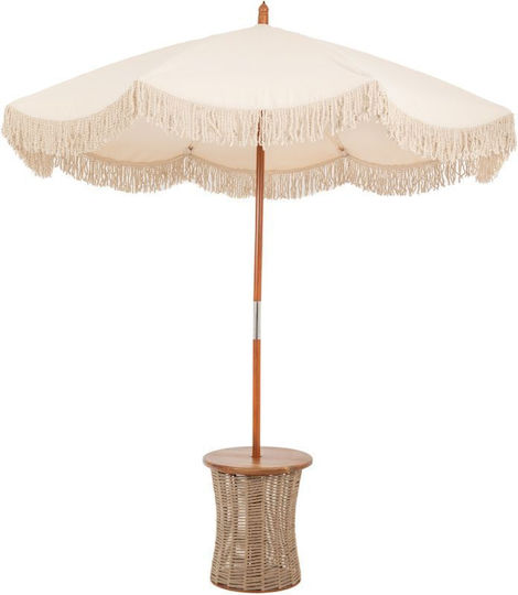 Boho Garten- und Terrassen-Sonnenschirm Aluminium Beiges Boho Garten- und Terrassen-Sonnenschirm Aluminium Beiges