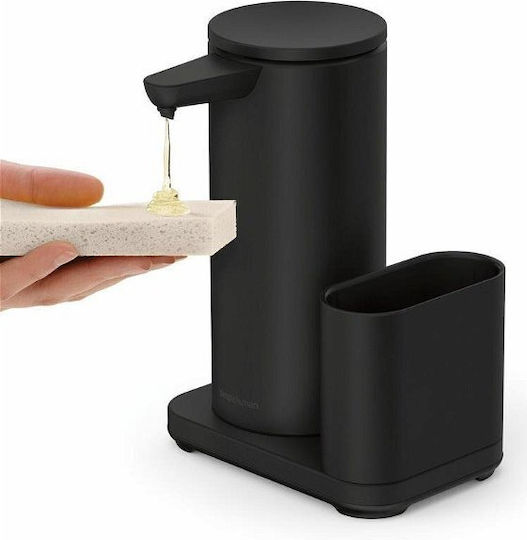 Simplehuman Dispenser από Ανοξείδωτο Ατσάλι με Αυτόματο Διανομέα & Θήκη για Σφουγγάρι Μαύρο 414ml Simplehuman Dispenser από Ανοξείδωτο Ατσάλι με Αυτόματο Διανομέα & Θήκη για Σφουγγάρι Μαύρο 414ml