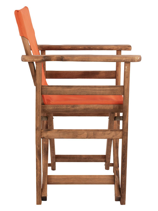 Director's Chair Wooden Limnos Orange 1pcs 57x54x88.5cm.