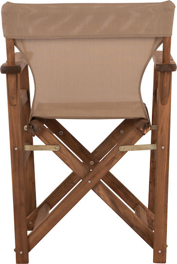 Director's Chair Wooden Limnos Walnut / Mocha 1pcs 57x54x88.5cm.