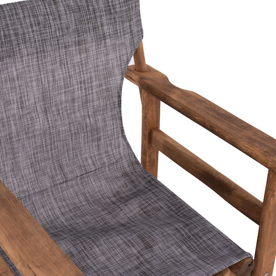 Καρέκλα Σκηνοθέτη Ξύλινη Λήμνος Γκρί 57x54x88.5εκ.