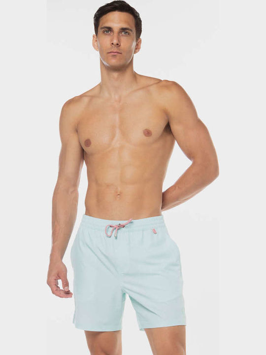 Costum De Baie Bărbați Pantaloni Scurți Albastru Cu Modele