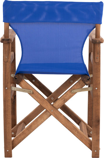 Director's Chair Wooden Limnos Blue 57x54x88.5cm