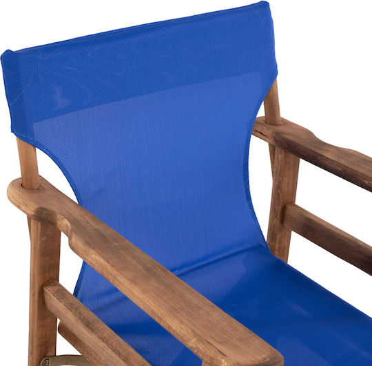 Director's Chair Wooden Limnos Blue 57x54x88.5cm
