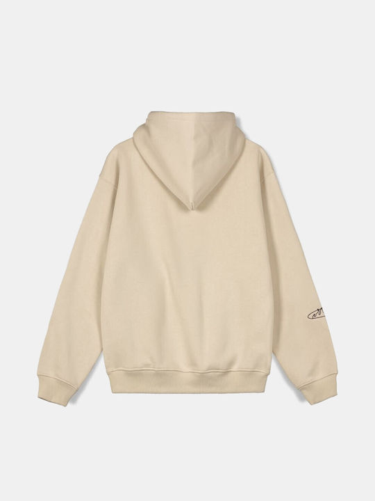 Grimey Men's Sweatshirt with Hood and Pockets Cream