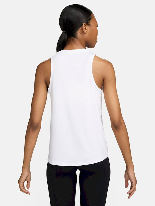 Nike W Nk One Classic Df Women's Athletic Blouse Sleeveless White