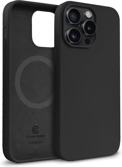 Crong Color Back Cover Σιλικόνης Μαύρο (iPhone 15 Pro Max)