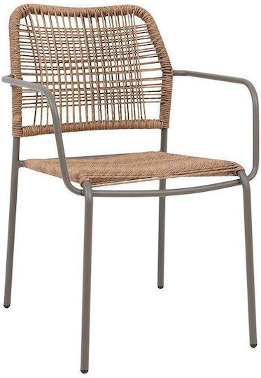 Καρέκλα Leana Καφέ 56x59x80εκ. Καρέκλα Leana Καφέ 56x59x80εκ.