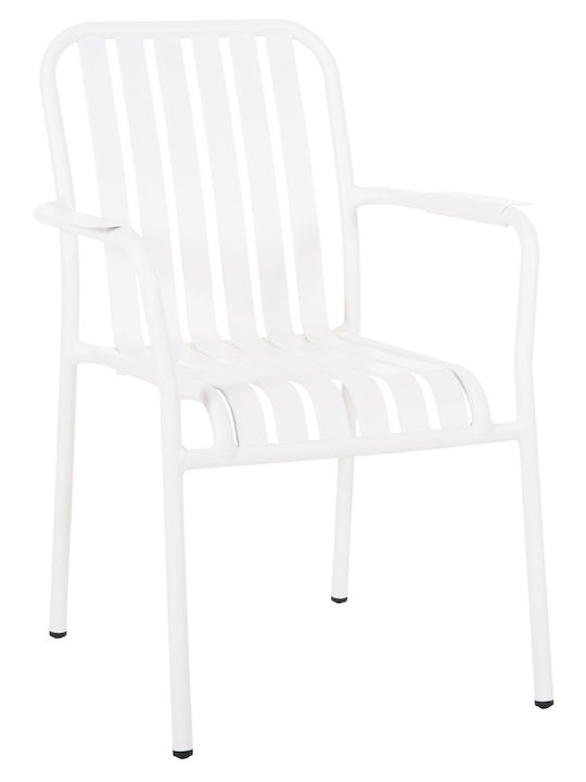 Scaun De Exterior Din Aluminiu Rachel Alb 63x58x85 Cm