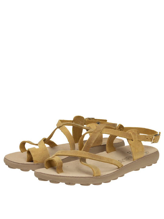 Fantasy Sandals Leather Women's Sandals Yellow