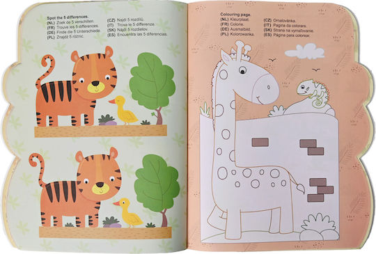 Coloring Book Activities Stickers Jungle Animals