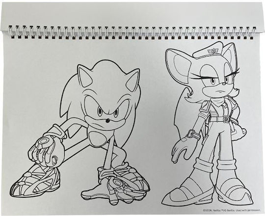 Gim Drawing Pad 23x33 40 Sheets + Stickers Sonic Prime 334-84416