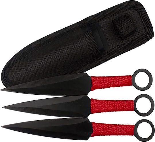 Set Three Throwing Knives Ideallstore Stainless Steel Includes Sheath