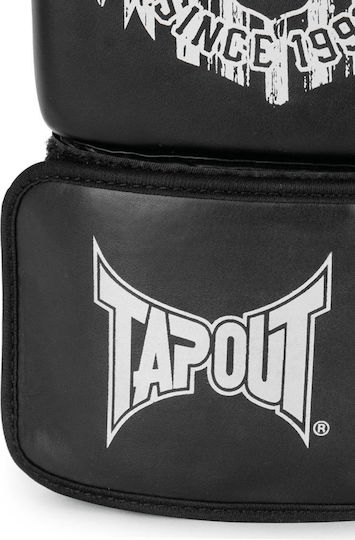 Tapout Γάντια Πυγμαχίας από Συνθετικό Δέρμα για Αγώνα Μαύρα