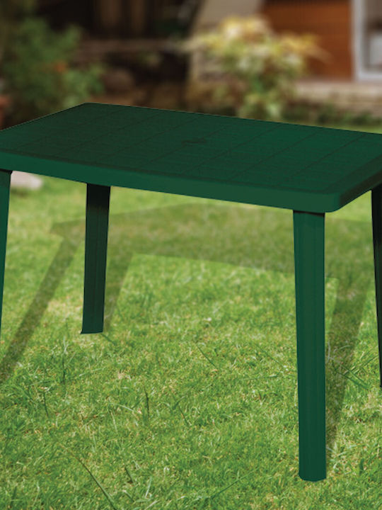 Πλαστικό Τραπέζι Εξωτερικού Χώρου Πάτμος Πράσινο 110x70εκ.