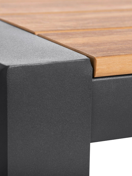 Masa pentru spații exterioare Aluminiu Goya Cărbune de lemn 160x80x75buc