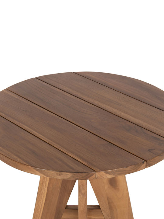 Leo Sitting Room Outdoor Free Standing Wood Table Natural 60x60x75cm
